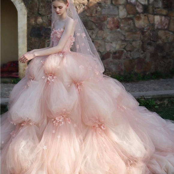 Elegant Pink Wedding Gown birthday dress - Picture 2 of 4
